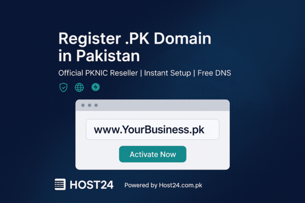 Buy .PK Domain – Best Price in Pakistan [2025 Offer] | Host24